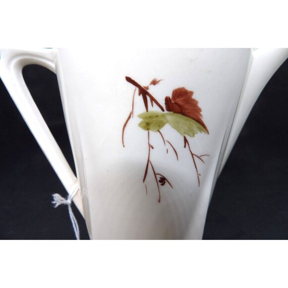 Tea Pot Hand Painted Autumn Leaves made in Czechoslovakia - Picture 3 of 5